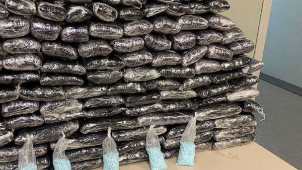 PHOTO: The DEA has seized approximately one million pills laced with fentanyl allegedly linked to the Sinaloa Cartel in what authorities say is the biggest bust for the drug in California history on July, 5, 2022, in Inglewood, California. (U.S. Drug Enforcement Administration)
