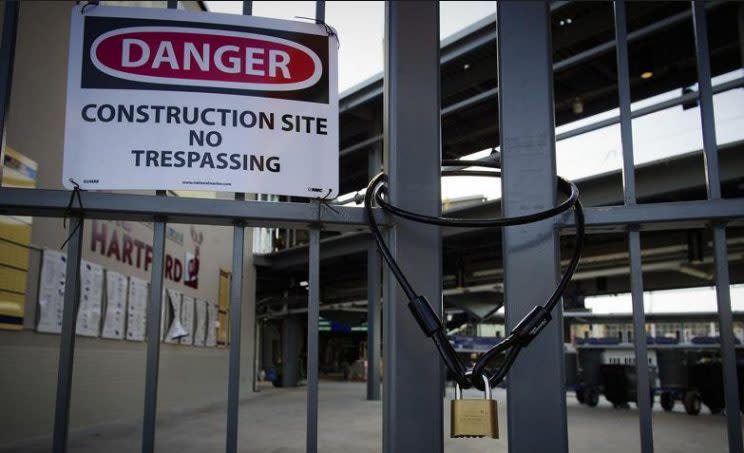 Dunkin' Donuts Park is expected to be open for business in April. (Hartford Courant)