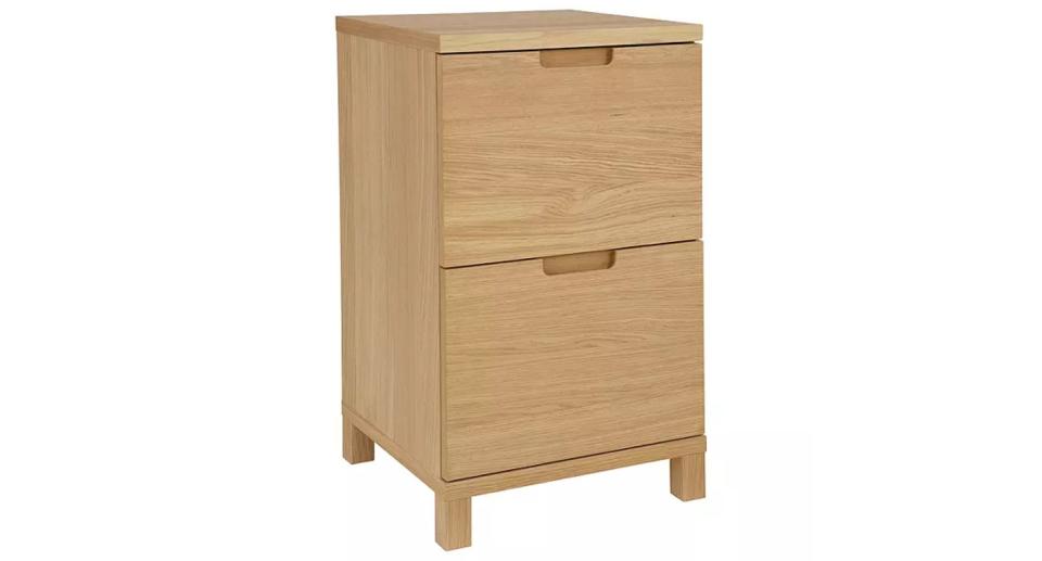 John Lewis & Partners Abacus Narrow Filing Cabinet, Oak