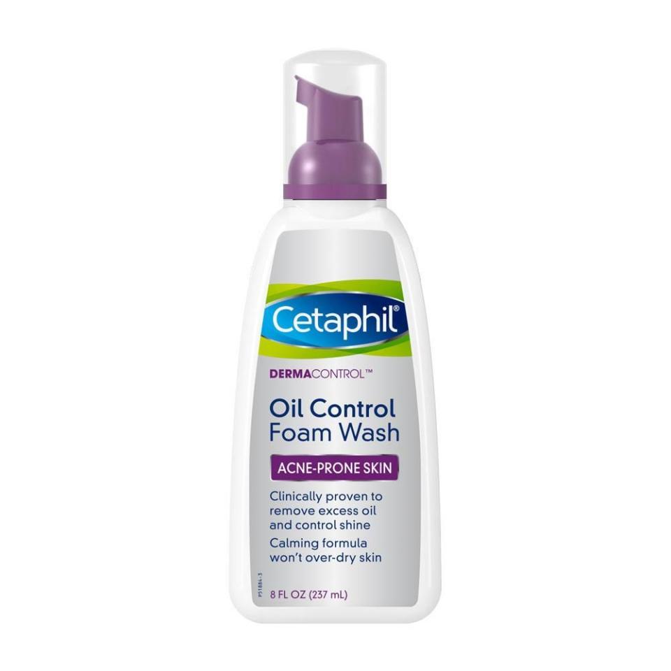 2) Cetaphil DermaControl Oil Control Foam Wash