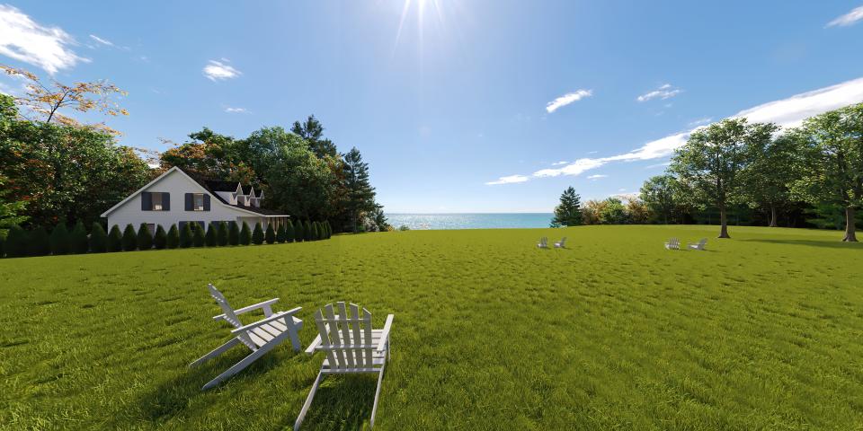 The Inn at Stonecliffe, closed for two seasons, will reopen in 2024 after a $30 million renovation. This a view of the front lawn.