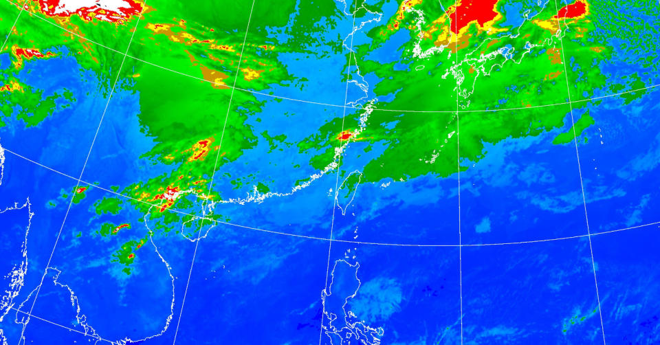 今（19日）白天大陸冷氣團影響，中部以北、東北部及東部天氣偏冷，其他地區早晚亦偏冷。（圖取自中央氣象署網站）