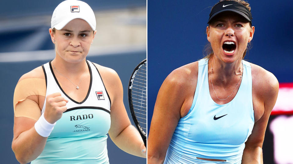 Ash Barty and Maria Sharapova will clash at the Cincinnati Masters. Image: Getty