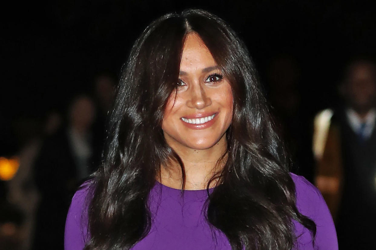 Britain's Meghan, Duchess of Sussex arrives to attend the One Young World Summit opening ceremony at the Royal Albert Hall on October 22, 2019. - The One Young World Summit is a global forum for young leaders, bringing together 2,000 young people from over 190 countries around the world to accelerate social impact. One Young Worlds mission is to create the next generation of more responsible and effective leadership. (Photo by Gareth Fuller / POOL / AFP) (Photo by GARETH FULLER/POOL/AFP via Getty Images)