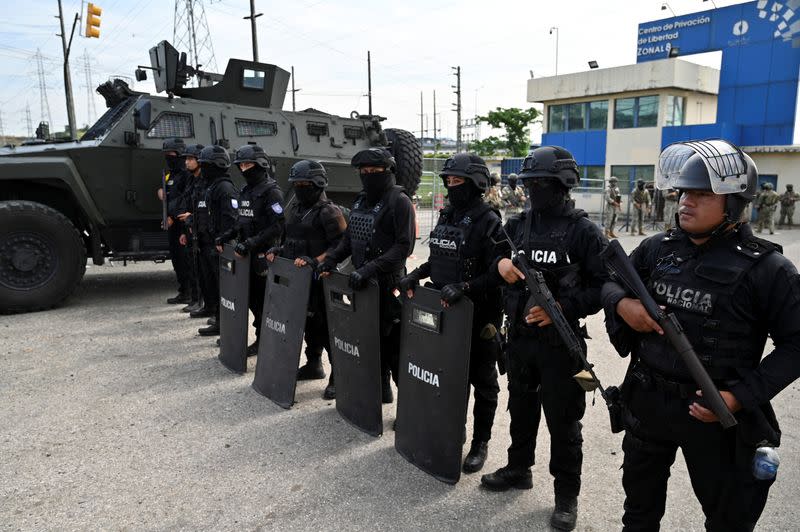 Ecuador's former Vice President Glas arrives at prison, in Guayaquil