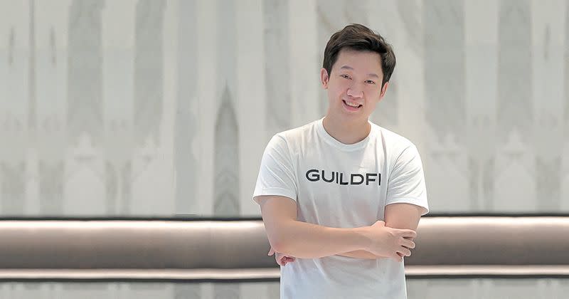 Jarindr Thitadilaka, co-founder of the play-to-earn guild "GuildFi", is seen in this handout image