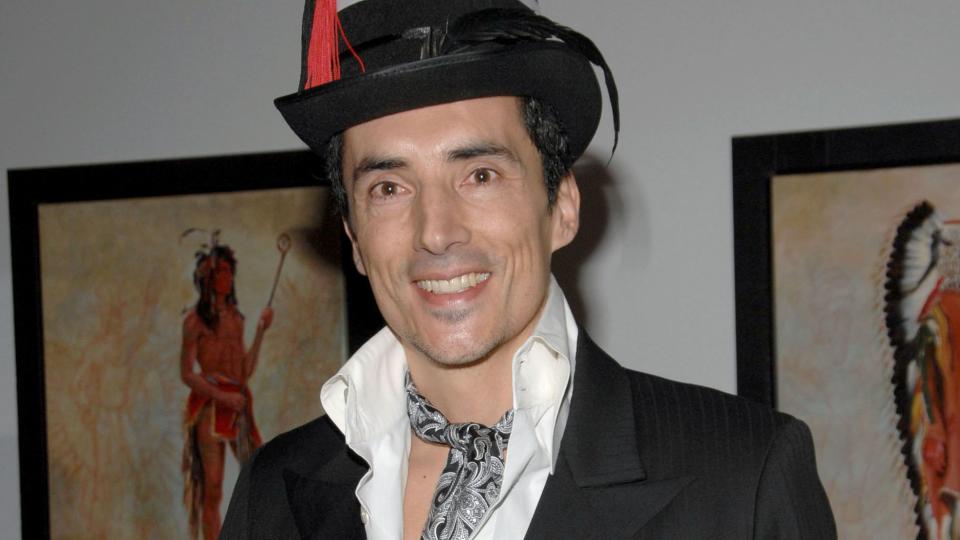 artist kent monkman attends the reception held in his honour hosted by w bruce c bailey at bailey fine arts on november 6, 2008 in toronto, canada photo by george pimentelwireimage