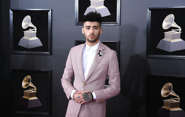 Zayn Malik arrives at the 60th Annual GRAMMY Awards at Madison Square Garden on January 28, 2018 in New York City.  (Photo by Steve Granitz/WireImage)