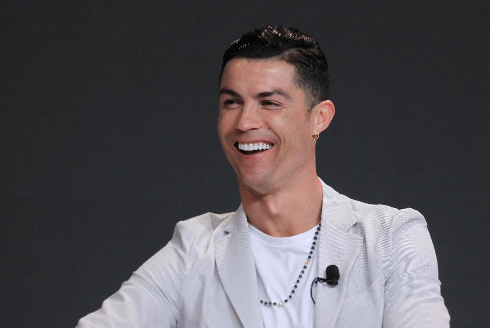 Soccer Football - Dubai Globe Soccer Awards - Madinat Jumeirah Resort, Dubai, United Arab Emirates - December 28, 2019   Juventus' Cristiano Ronaldo during a press conference   REUTERS/Satish Kumar Subramani