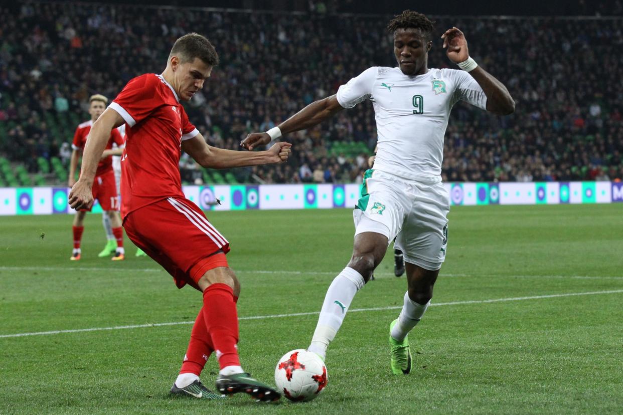 Zaha scored a stunning goal against Russia last week: STR/AFP/Getty Images