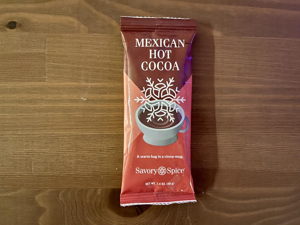 a packet of Savory Spice Mexican Hot Cocoa