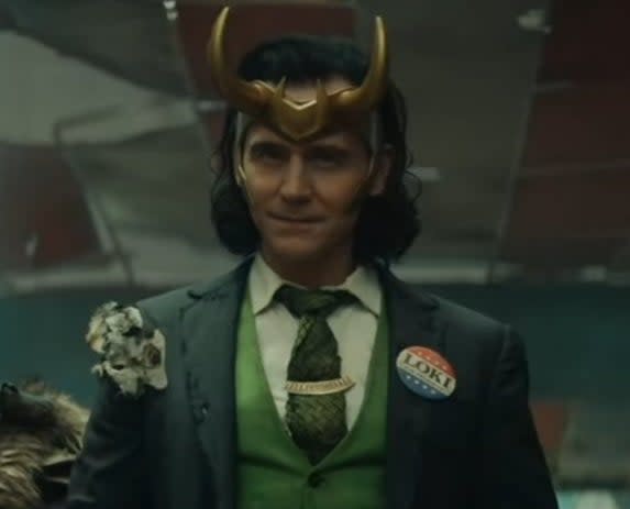 loki with a political pin