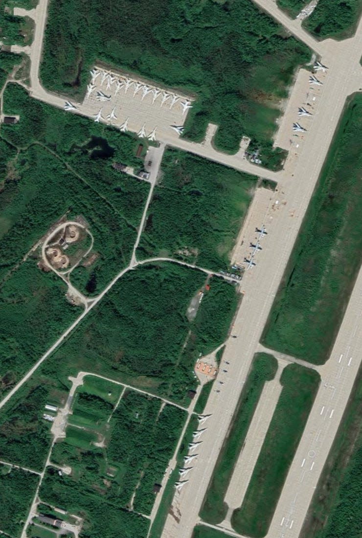 Olenya airbase satellite image