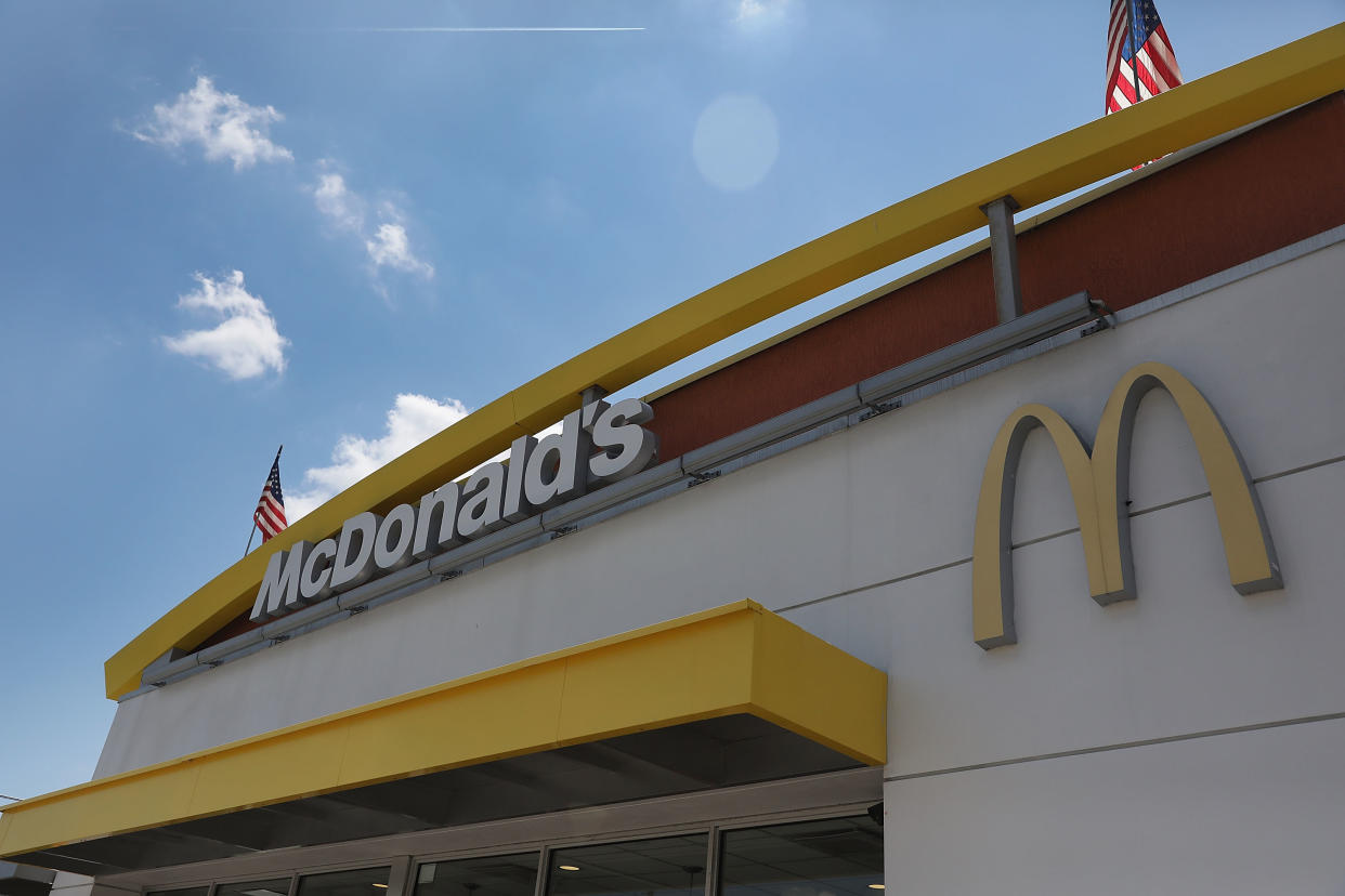 A McDonald's sign is seen on a restaurant on April 30, 2018, in Miami, Fla. (Photo: Joe Raedle/Getty Images)