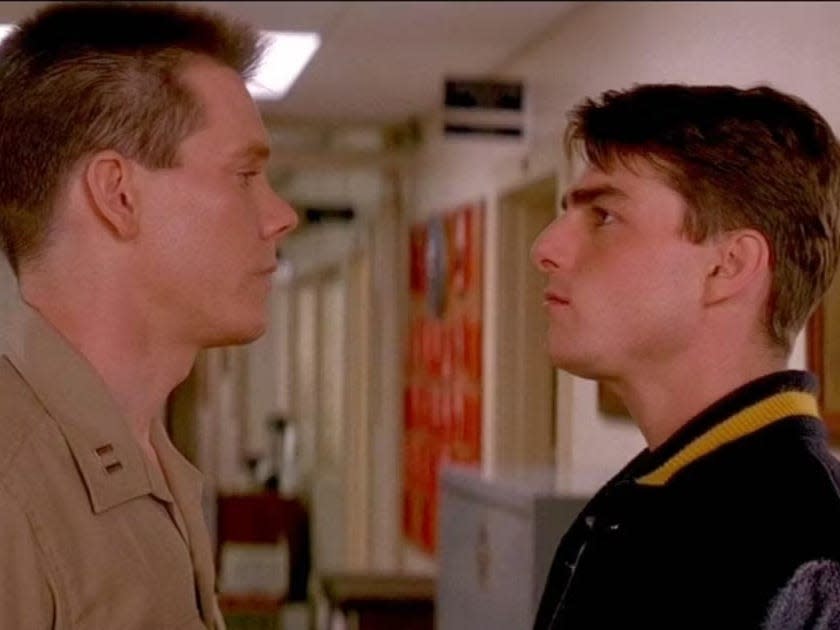 Kevin Bacon and Tom Cruise in "A Few Good Men"