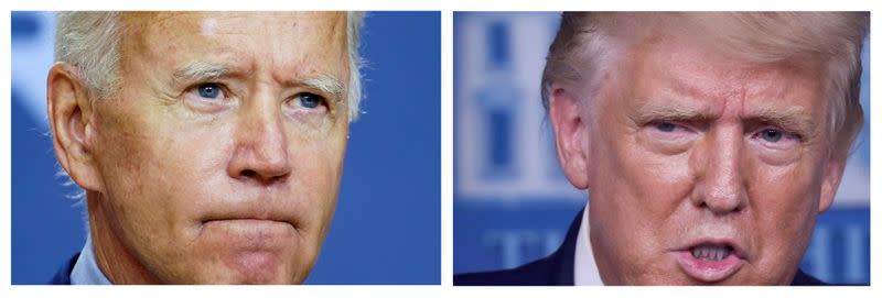 FILE PHOTO: FILE PHOTO: A combination picture shows democratic U.S. presidential nominee and former Vice President Joe Biden and U.S. President Donald Trump