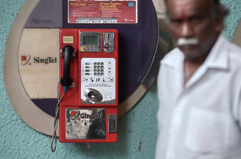 SingTel says its financial first quarter net profit fell 17.4% from the year before