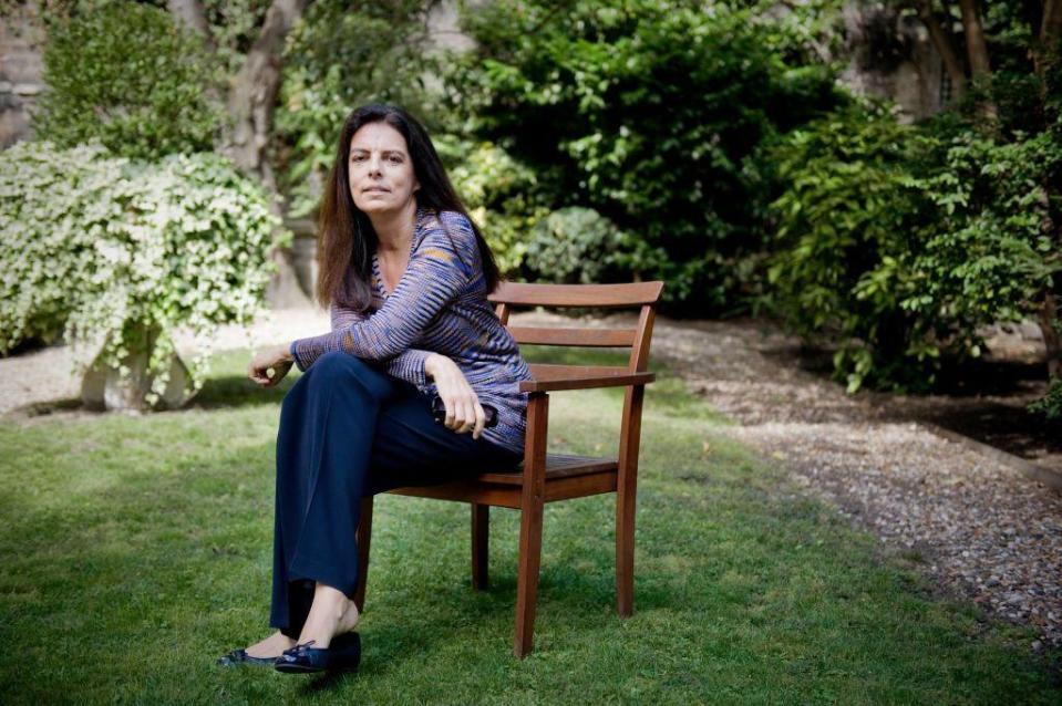 Françoise Bettencourt Meyers en le jardín de su casa