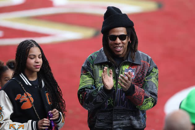 Jay-Z and daughter Blue Ivy Carter.