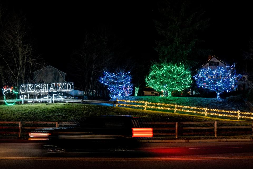 Orchard of Lights is a guided tour through brightly lit fields at Demarest Farms as shown on Wednesday, Dec. 28, 2022