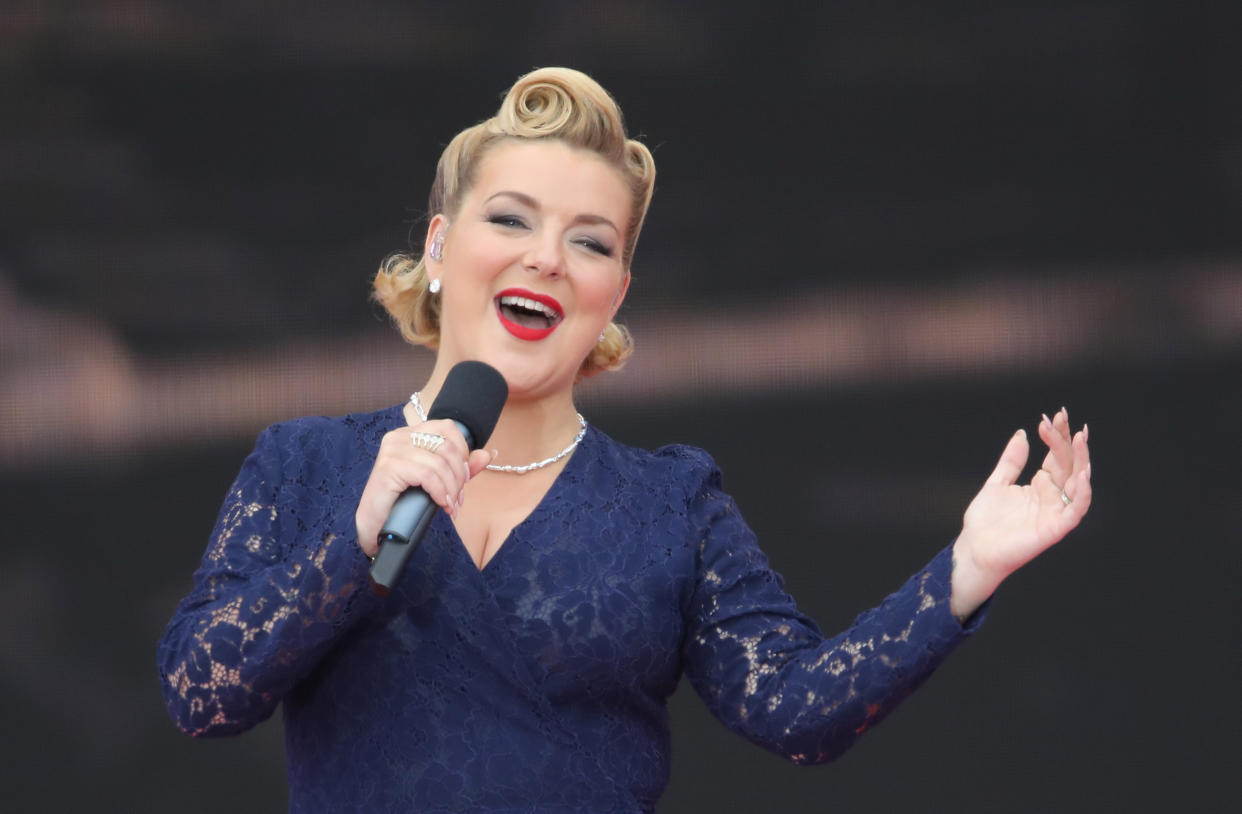Sheridan Smith performing during the commemorations for the 75th Anniversary of the D-Day landings at Southsea Common in Portsmouth.