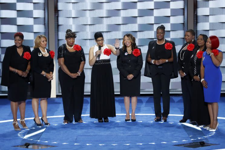 Women from Mothers of the Movement speak during the second day of the Democratic National Convention in Philadelphia, July 26, 2016. (Photo: J. Scott Applewhite/AP)