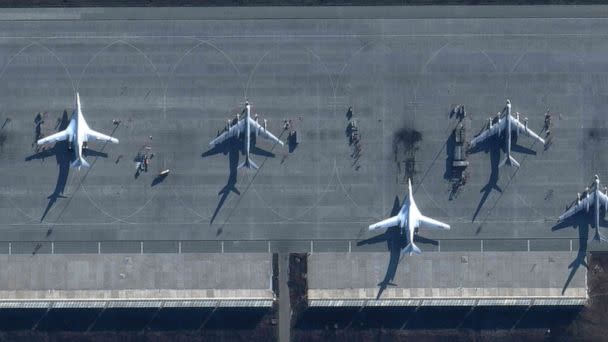 PHOTO: This handout satellite image released and collected by Maxar Technologies, Dec. 5, 2022, shows an overview of Engels Airbase, in Russia which is home to a strategic bomber military base.  (Maxar Technologies/AFP via Getty Images)