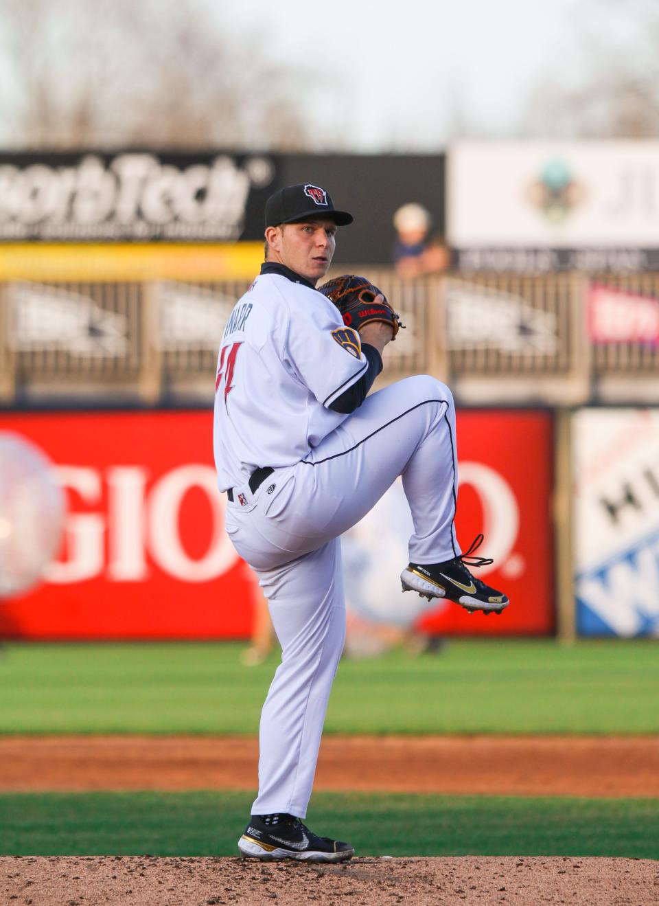 Pitcher Brandon Knarr signed with the Milwaukee Brewers as an undrafted free agent after playing in college at Notre Dame and then NCAA Division II Tampa.