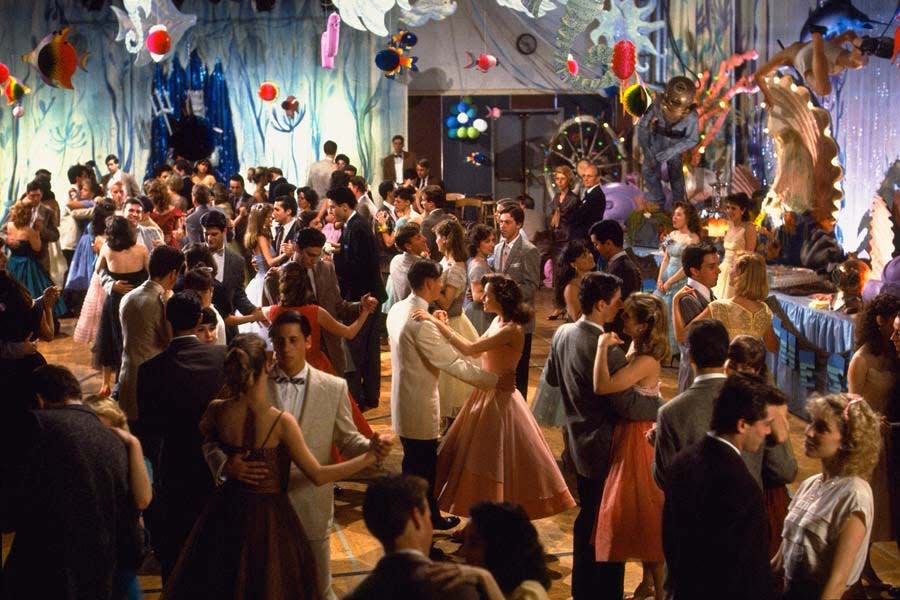 A 1955 dance attended by time traveler Marty McFly's parents in "Back to the Future."