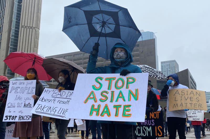 Protest against anti-Asian hate crimes in Toronto