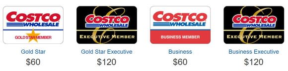 Costco cards and membership prices