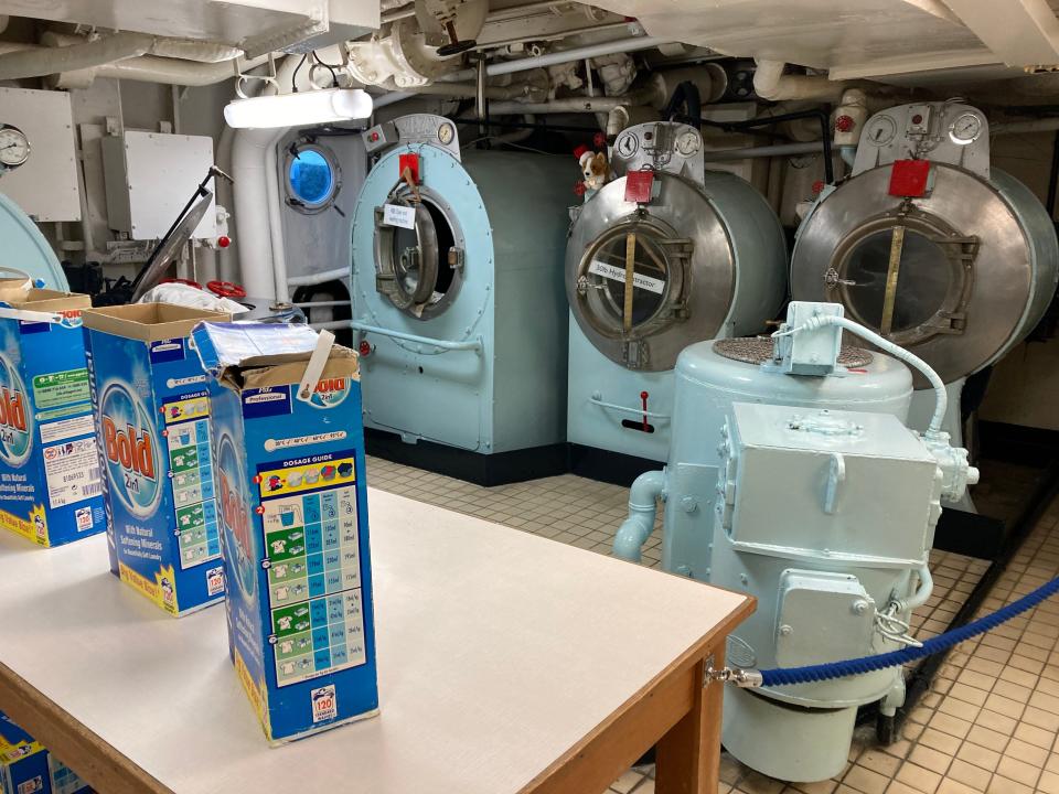 The laundry room on the Royal Yacht Britannia.