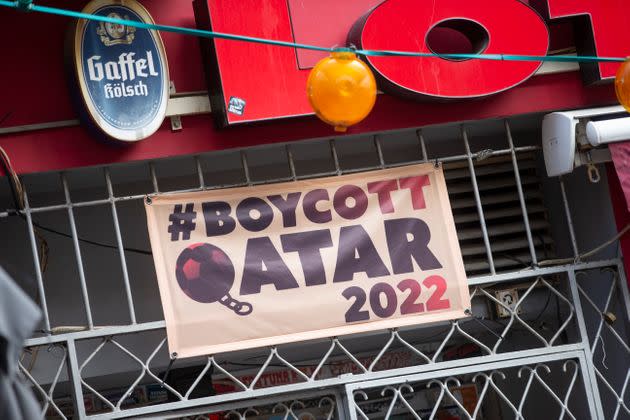 A pub in Cologne's Südstadt district is urging a boycott of the World Cup this month in Qatar over human rights abuses.