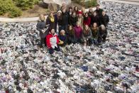 Shoes contributed to National Geographic Kids to set a Guinness World Records title for the largest collection of shoes to be recycled. <a href="http://kids.nationalgeographic.com/kids/?source=NavKidsHome
" rel="nofollow noopener" target="_blank" data-ylk="slk:(Photo by Becky Hale/National Geographic Kids);elm:context_link;itc:0;sec:content-canvas" class="link ">(Photo by Becky Hale/National Geographic Kids)</a>