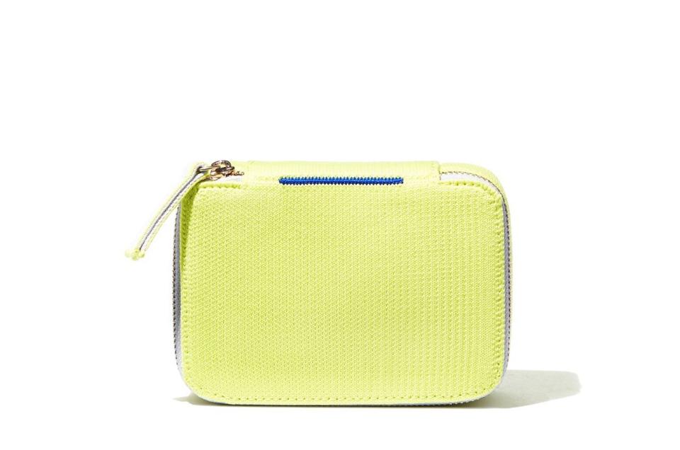 The Mini Catchall in neon lime.