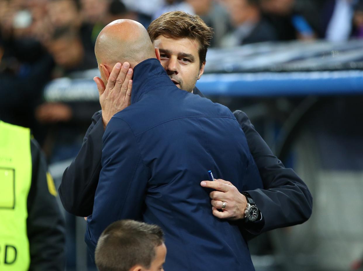 Zinedine Zidane y Mauricio Pochettino / Foto: The Independent