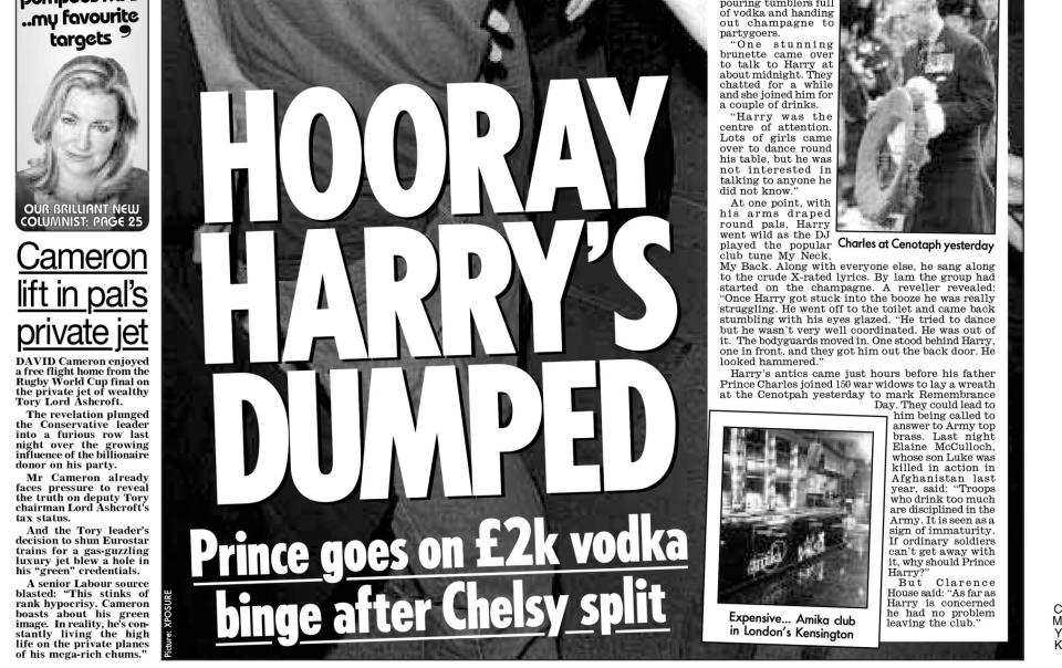Harry dumped