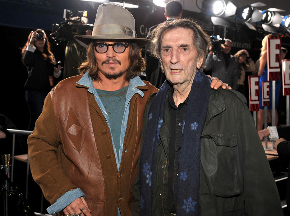 Rango LA Premiere 2011 Johnny Depp Harry Dean Stanton