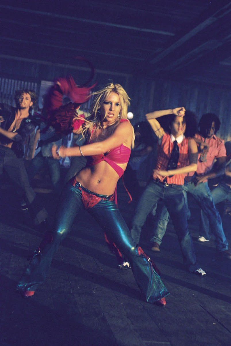 Britney Spears na grava&#xe7;&#xe3;o do clipe de 