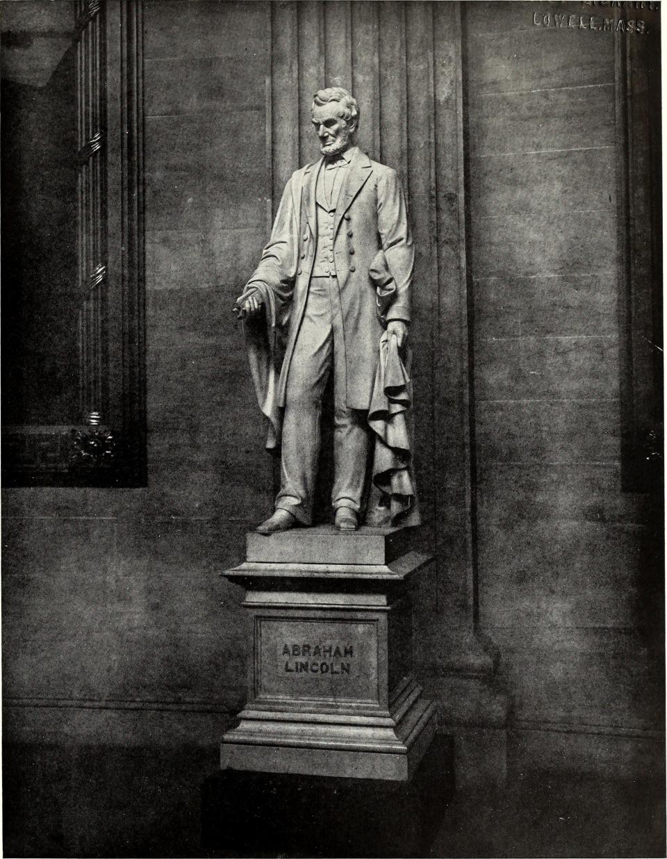 Vinnie Ream's marble statue of President Abraham Lincoln still stands in the Capitol Rotunda.