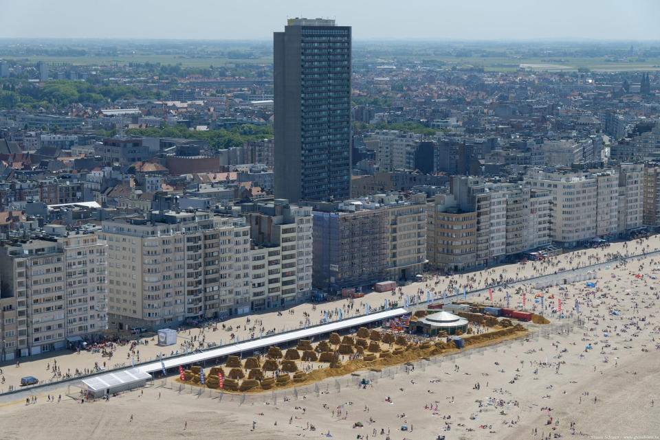 Vista de la playa en Ostende