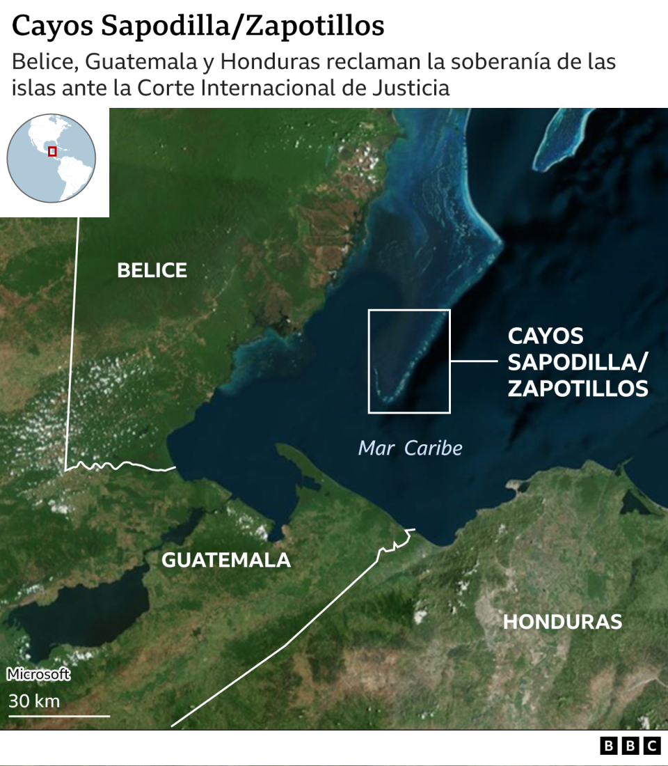 Mapa de la ubicación de los cayos