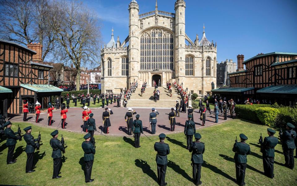 The Duke of Edinburgh's coffin was carried into St George's chapel ahead of the funeral - Richard Pohle/WPA Pool/Getty Images