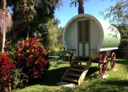 <body> <p>This modern-day covered wagon in the Australian hinterland is the ideal accommodation for anyone eager to try out a nomadic lifestyle. The homey hut on wheels, set on the grounds of a former church, features a modest sink and a <a rel="nofollow noopener" href=" http://www.bobvila.com/slideshow/17-diy-mini-bars-to-mix-up-your-home-decor-47255?bv=yahoo" target="_blank" data-ylk="slk:bar fridge;elm:context_link;itc:0;sec:content-canvas" class="link ">bar fridge</a>. When guests step out the door, they're greeted by scenic views of a macadamia plantation.</p> <p><strong>Related: <a rel="nofollow noopener" href=" http://www.bobvila.com/slideshow/5-vintage-travel-trailers-transformed-48705?#.WD-oVaIrKRs?bv=yahoo" target="_blank" data-ylk="slk:5 Vintage Travel Trailers Transformed;elm:context_link;itc:0;sec:content-canvas" class="link ">5 Vintage Travel Trailers Transformed</a> </strong> </p> </body>