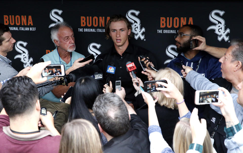 Michael Kopech and his otherworldly velocity should reach Chicago in 2018. (AP Photo/Nam Y. Huh)