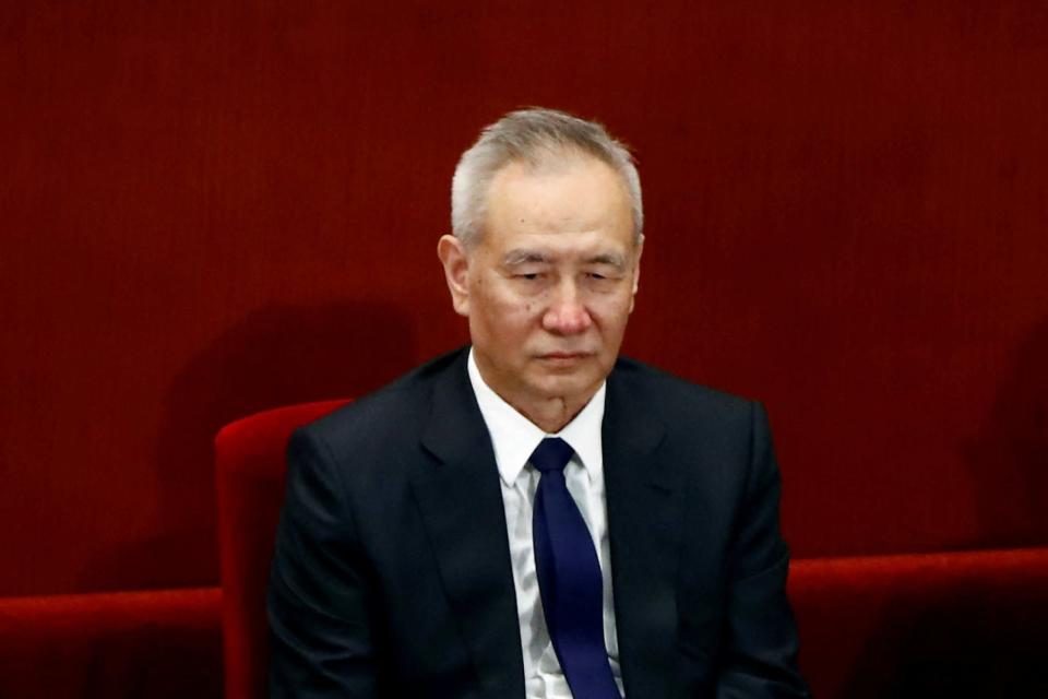 Chinese Vice Premier Liu He attends the closing session of the Chinese People&#x002019;s Political Consultative Conference (CPPCC) at the Great Hall of the People in Beijing, China May 27, 2020. Photo: Reuters