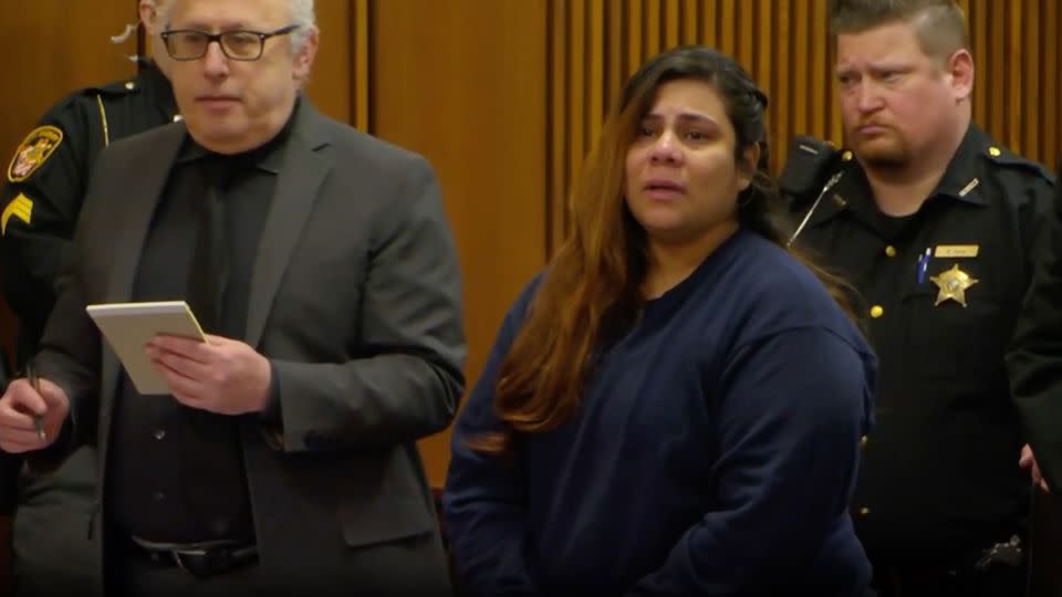 Kristel Candelario vacationed in Puerto Rico and Detroit while her 16-month old was alone in a playpen for 10 days. She was sentenced Monday to life in prison. - WOIO