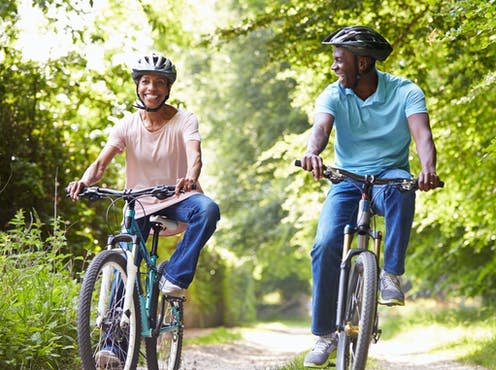   <span class="attribution"><a class="link " href="https://www.shutterstock.com/image-photo/mature-african-american-couple-on-cycle-165818582" rel="nofollow noopener" target="_blank" data-ylk="slk:Monkey Business Images/Shutterstock;elm:context_link;itc:0;sec:content-canvas">Monkey Business Images/Shutterstock</a></span>