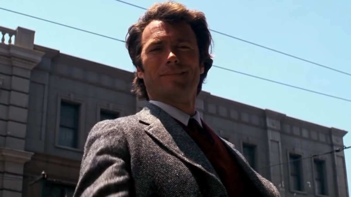  Clint Eastwood stands under the sun in Dirty Harry. 