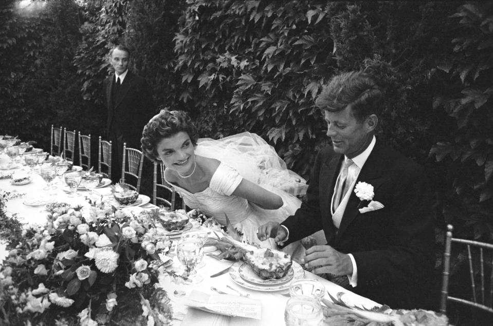 <h1 class="title">John F. Kennedy And Jacqueline Kennedy</h1><cite class="credit">Photo by Lisa Larsen/The LIFE Picture Collection/Getty Images</cite>